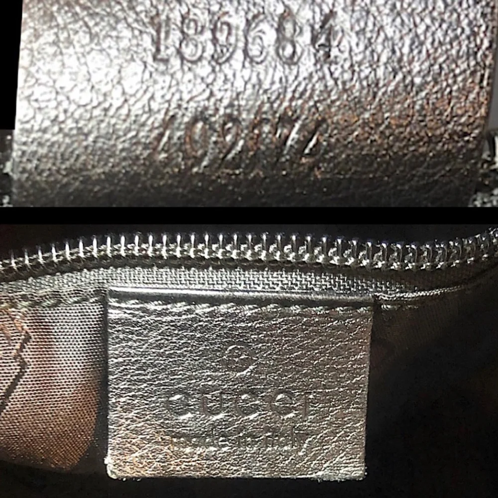 GUCCI Supreme Hysteria Black Leather Oversized Messenger Bag
